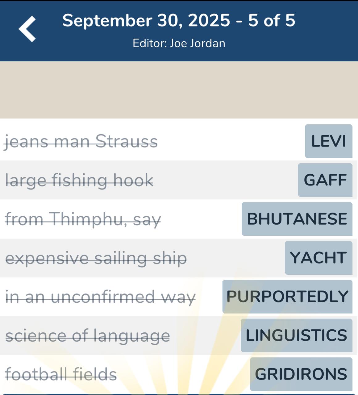 7 Little Words September 30 2025 5