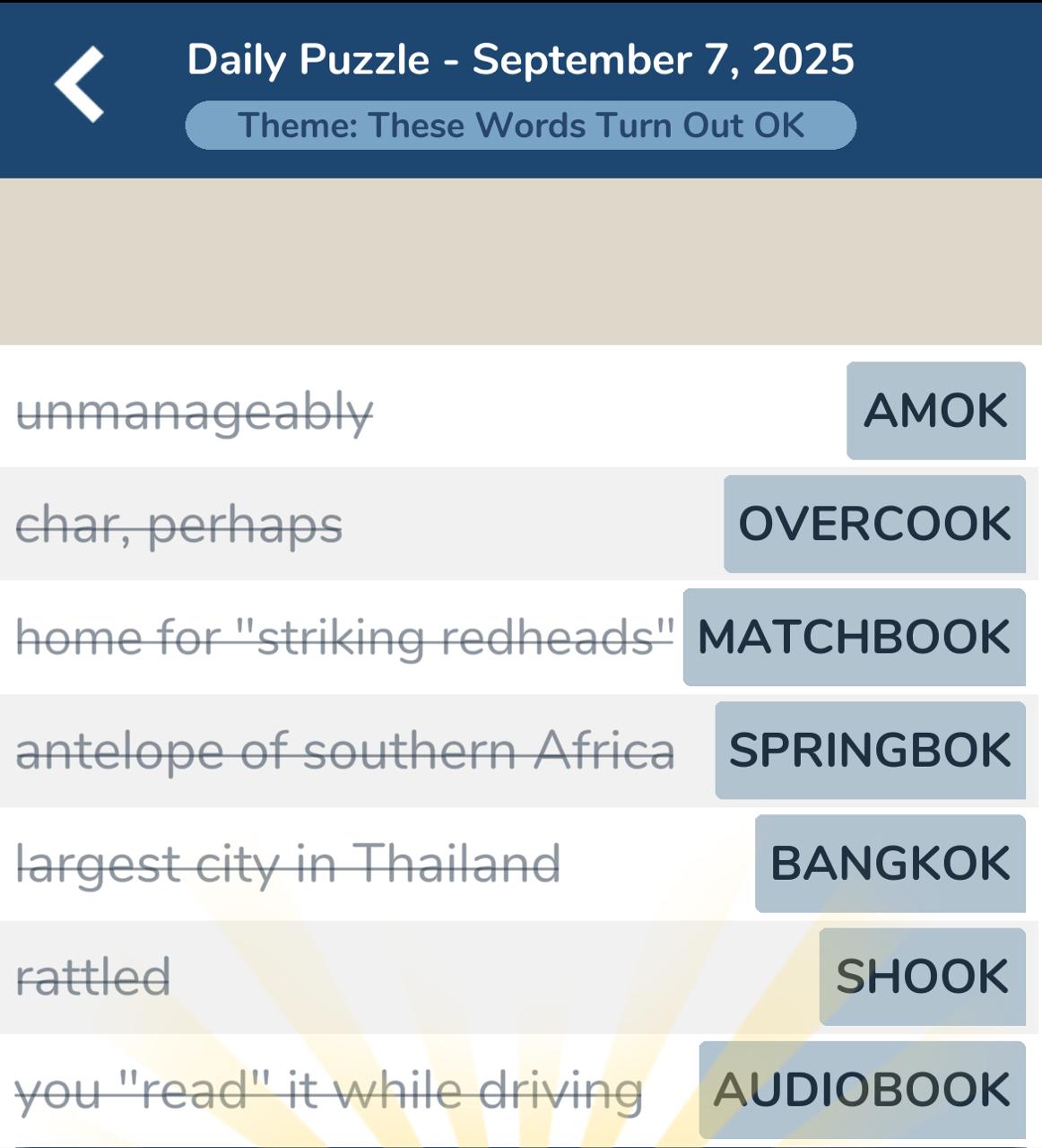 7 Little Words September 7 2025