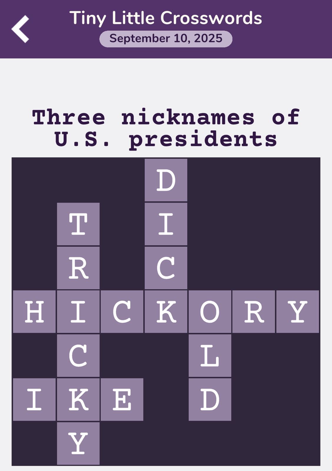 7 Little Words Tiny Little Crosswords September 10 2025