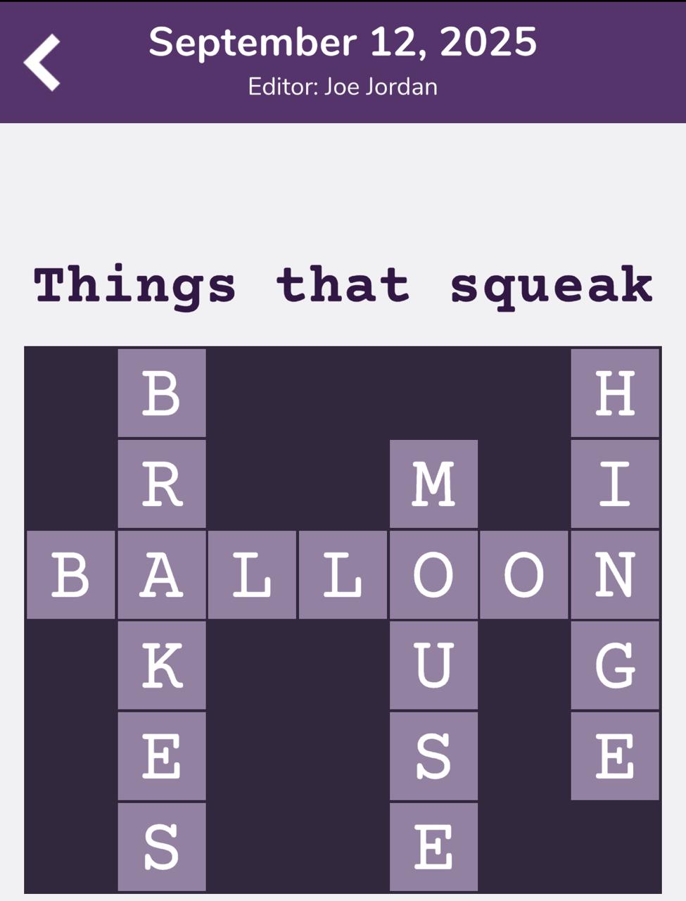 7 Little Words Tiny Little Crosswords September 12 2025