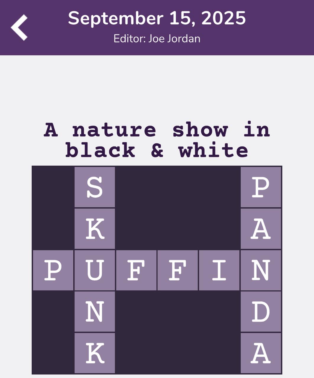 7 Little Words Tiny Little Crosswords September 15 2025