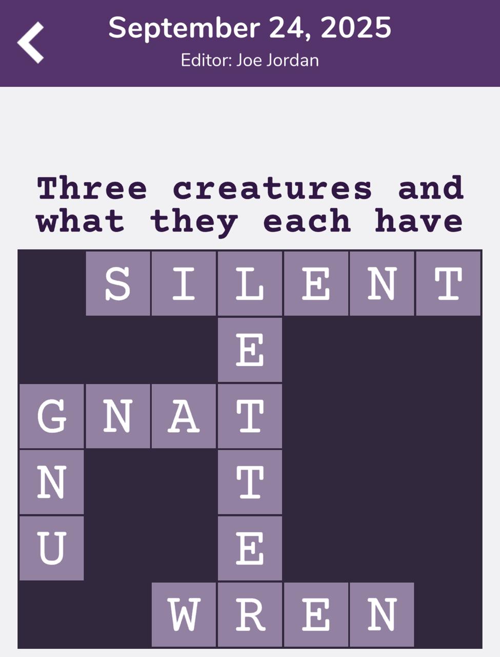 7 Little Words Tiny Little Crosswords September 24 2025