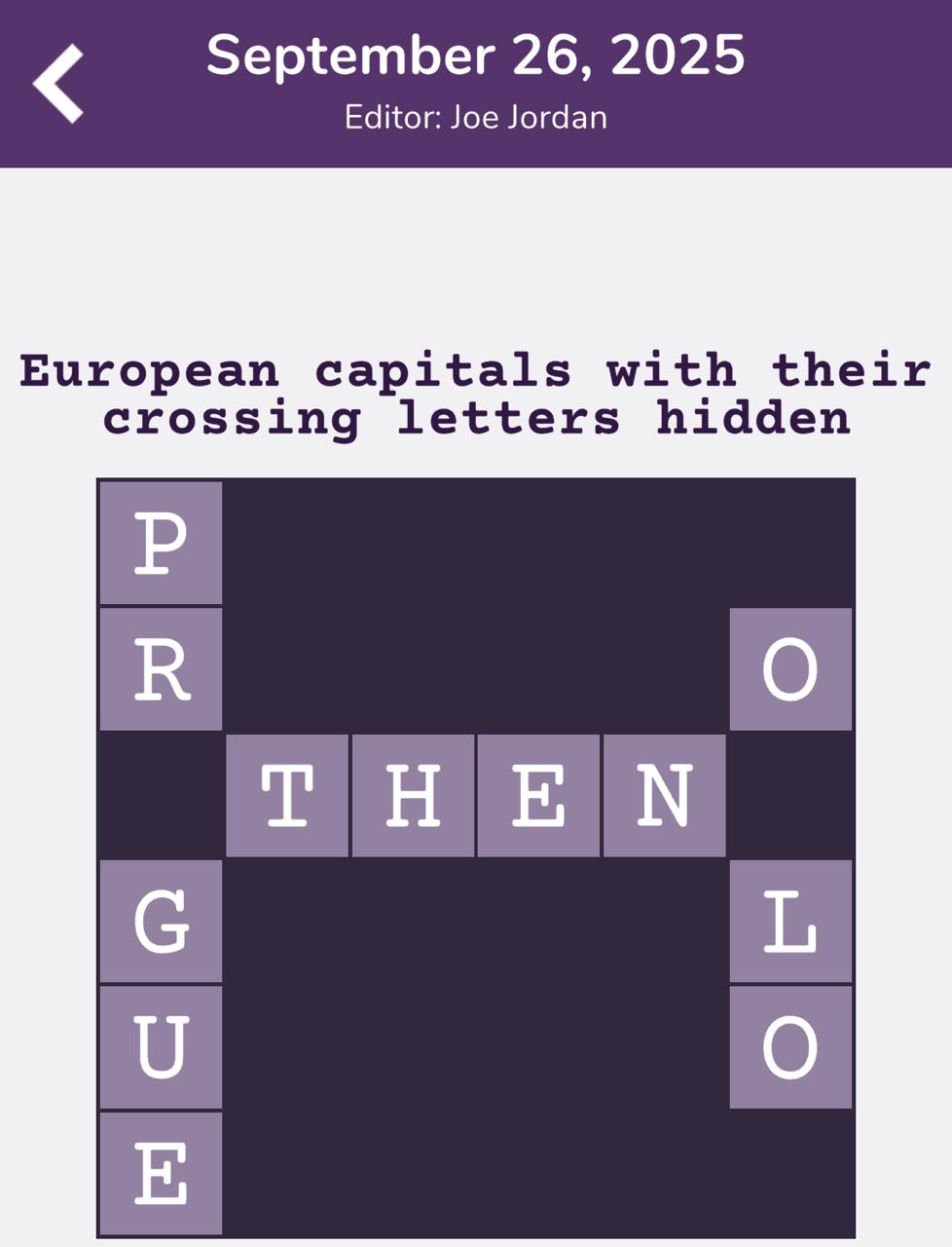 7 Little Words Tiny Little Crosswords September 26 2025