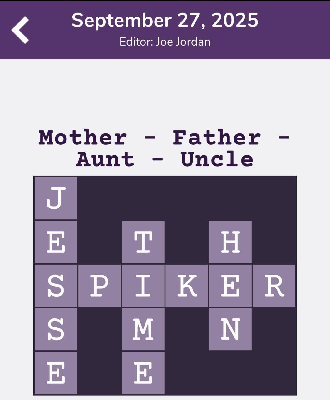 7 Little Words Tiny Little Crosswords September 27 2025