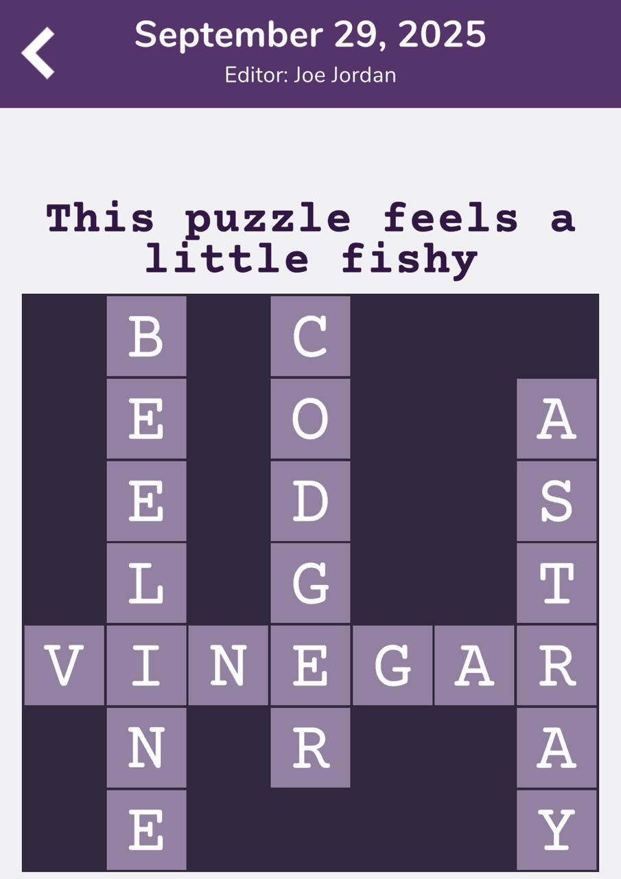 7 Little Words Tiny Little Crosswords September 29 2025