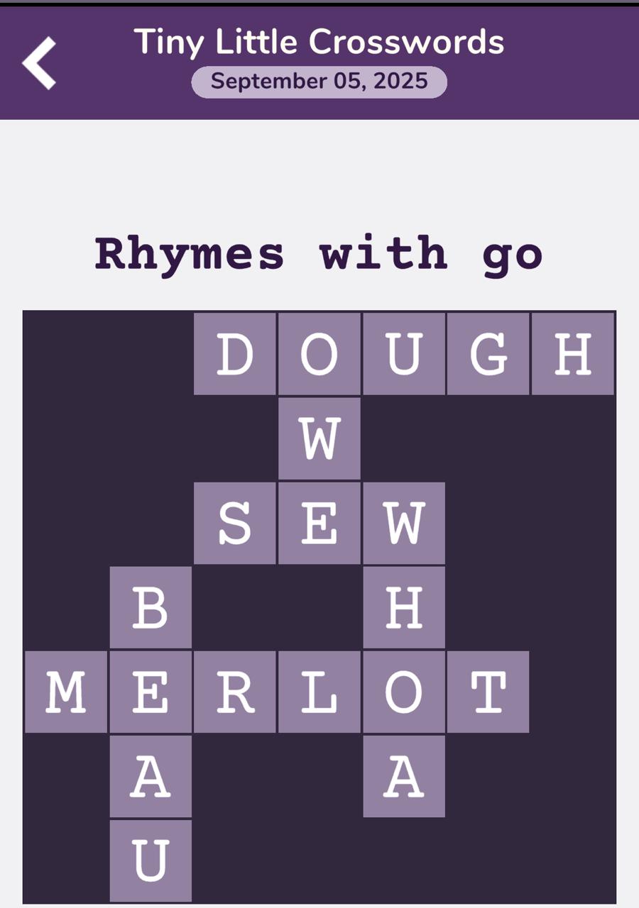 7 Little Words Tiny Little Crosswords September 5 2025