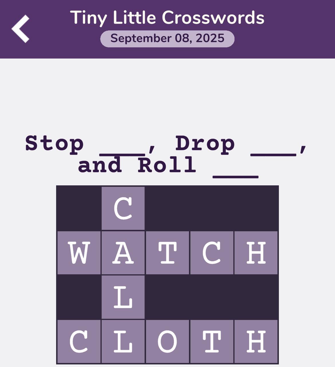 7 Little Words Tiny Little Crosswords September 8 2025