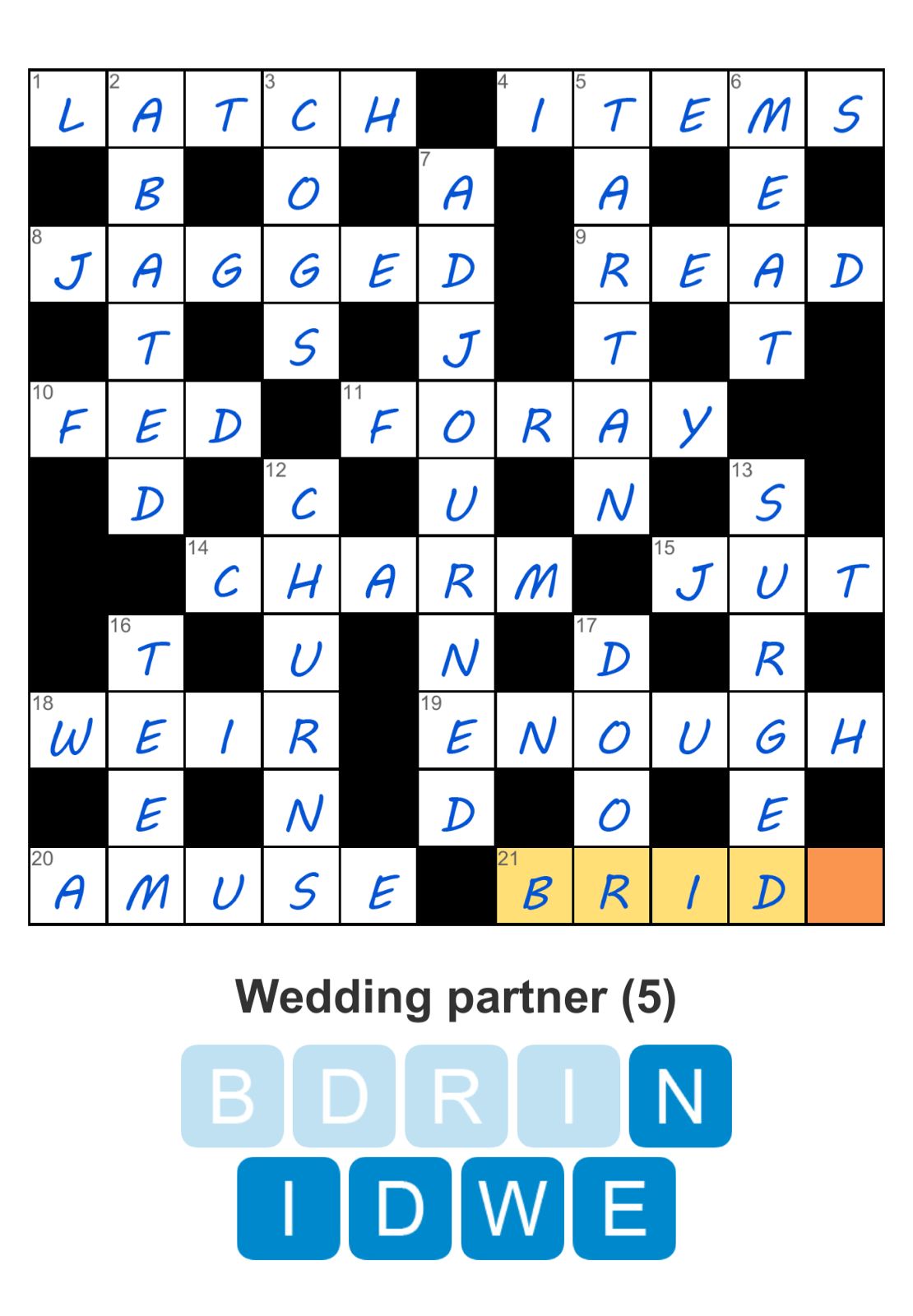 Puzzle Page Crossword September 24 2025