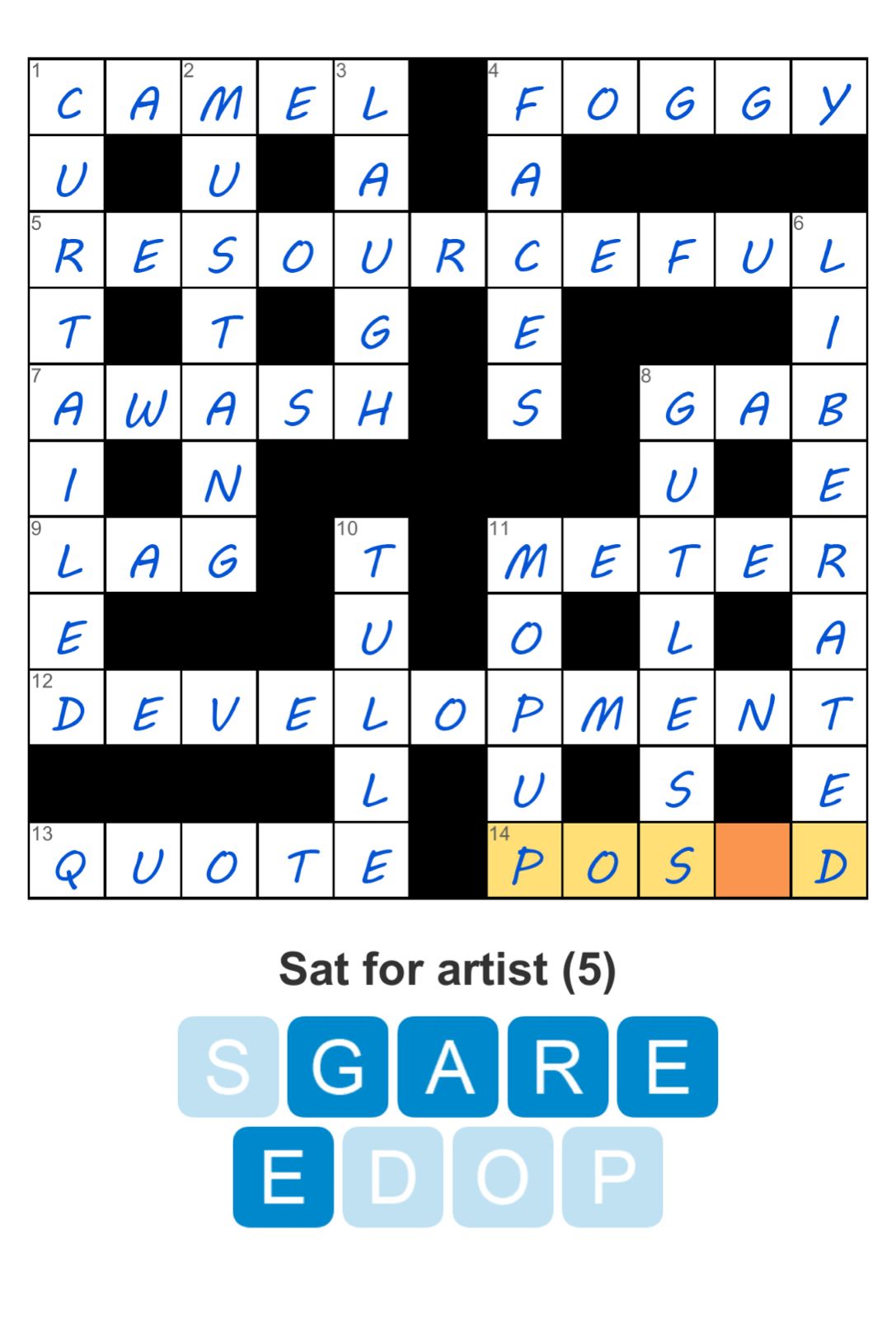 Puzzle Page Crossword September 29 2025