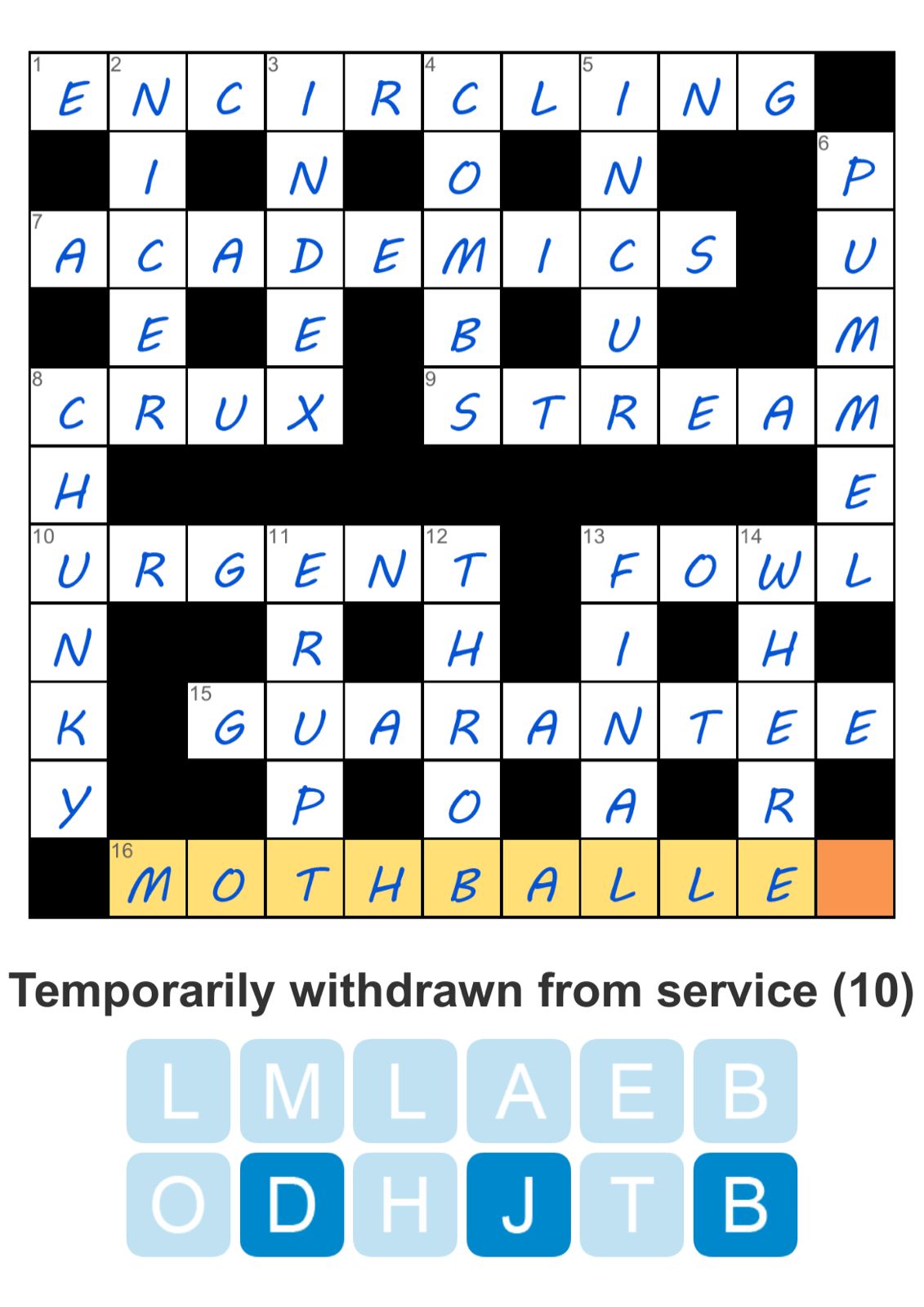 Puzzle Page Crossword September 30 2025