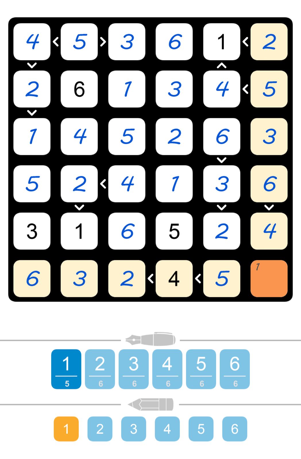Puzzle Page Futoshiki September 12 2025