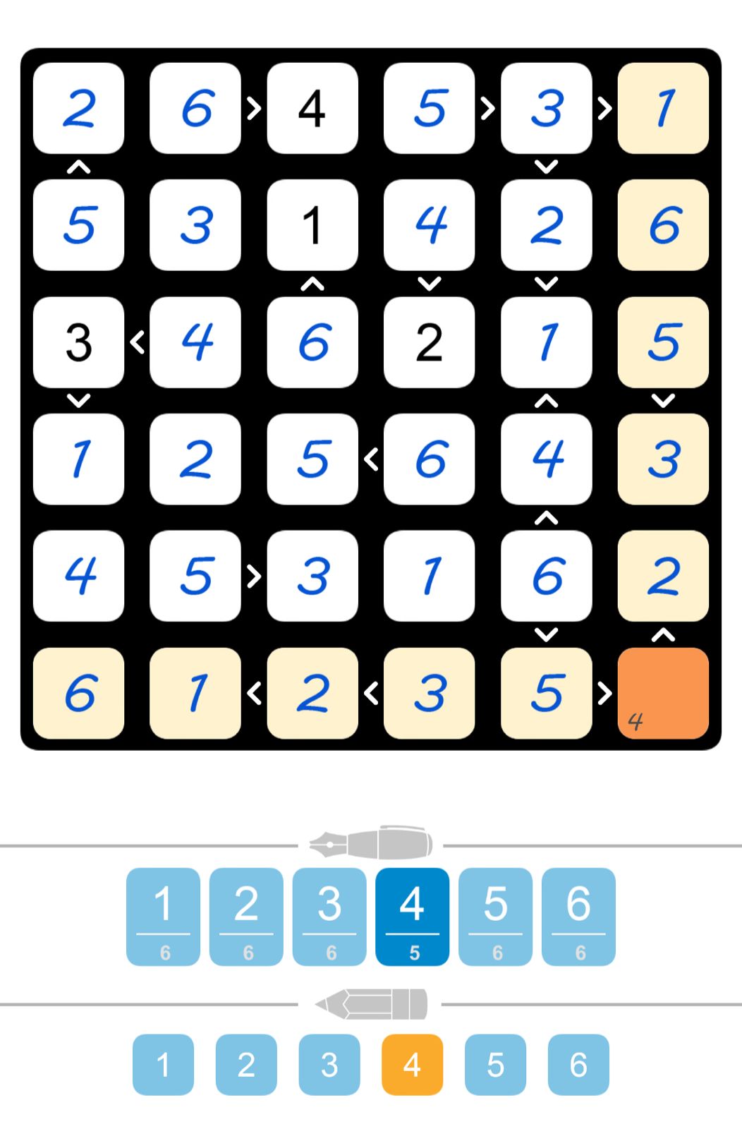Puzzle Page Futoshiki September 19 2025