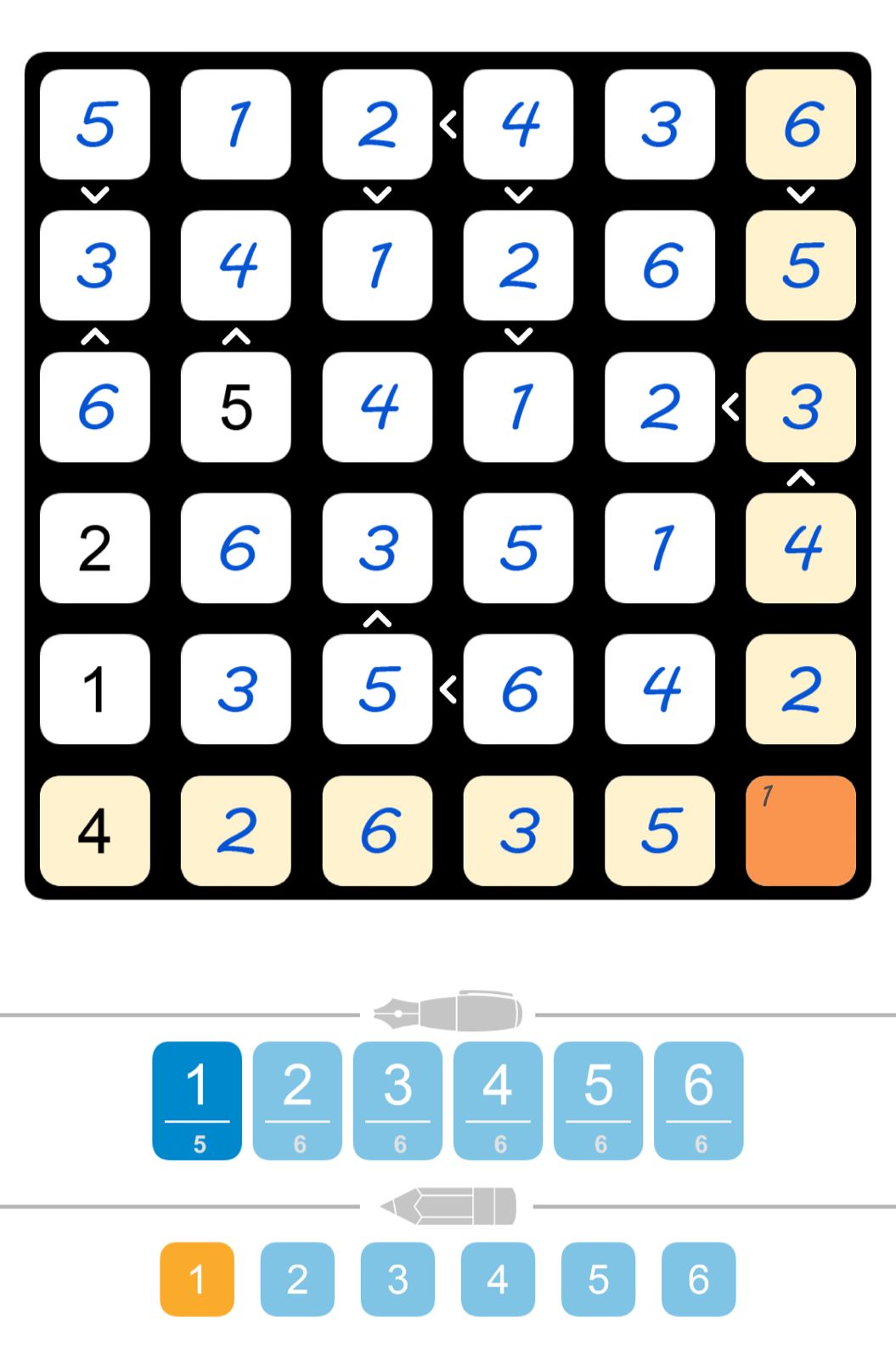 Puzzle Page Futoshiki September 27 2025