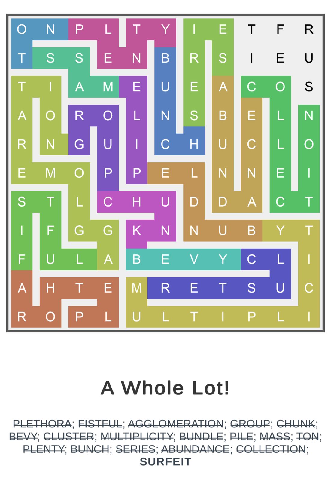 Puzzle Page Word Snake September 27 2025