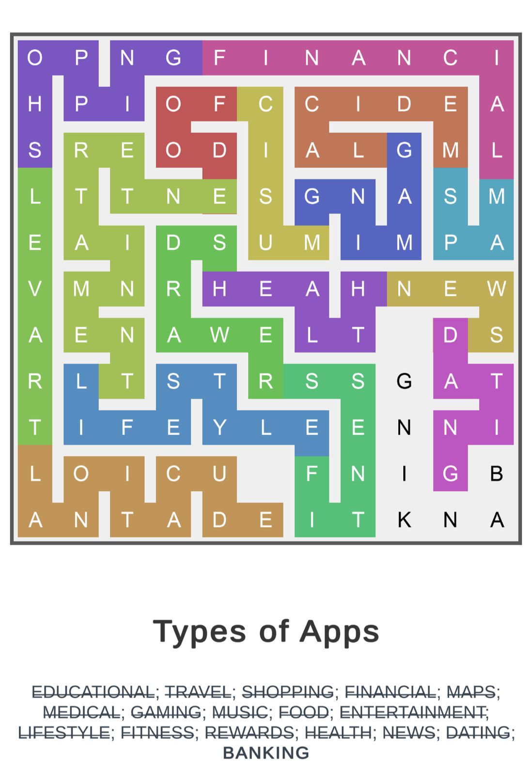 Puzzle Page Word Snake September 6 2025