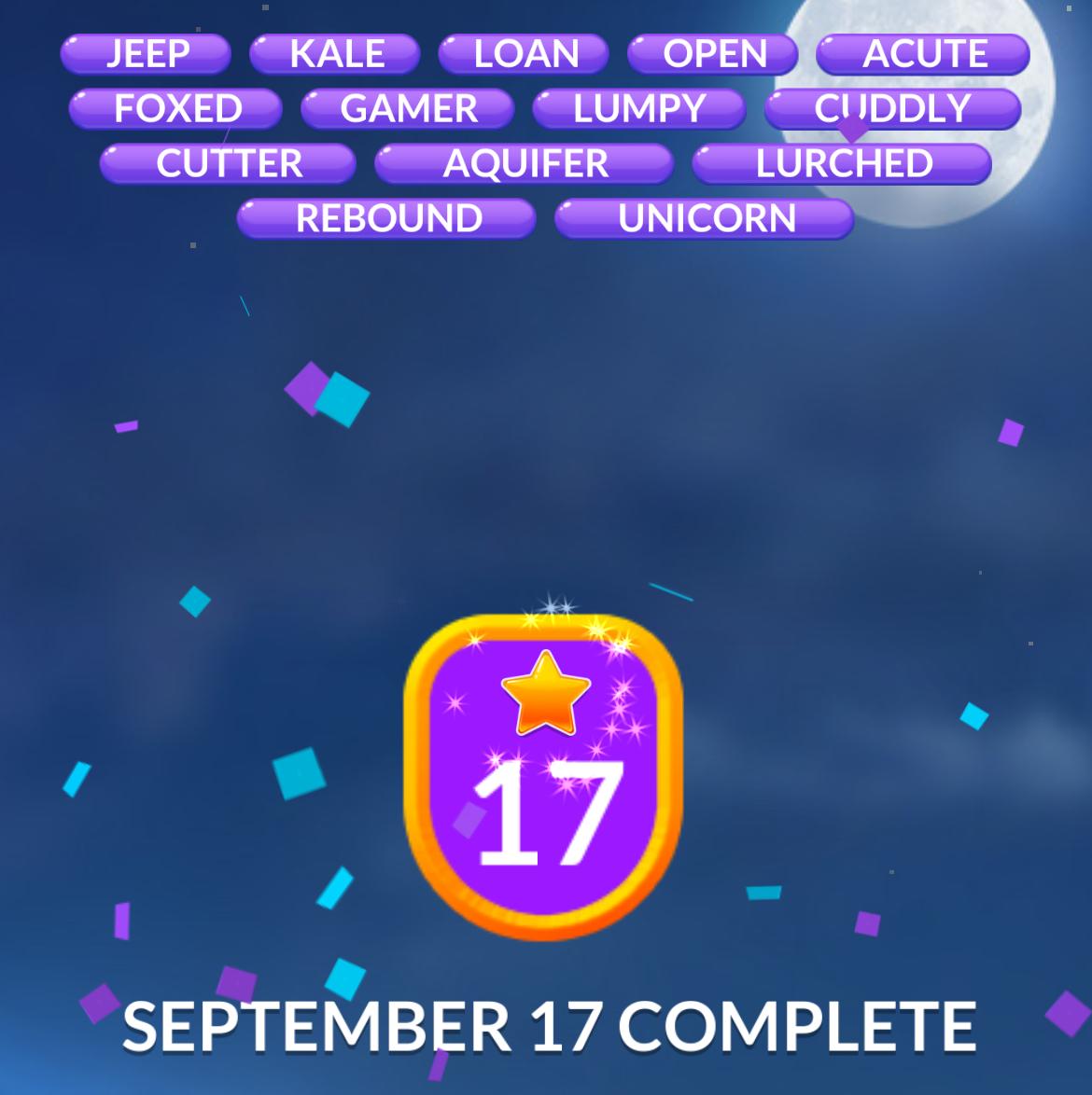 Word Stacks Daily Puzzle September 17 2025
