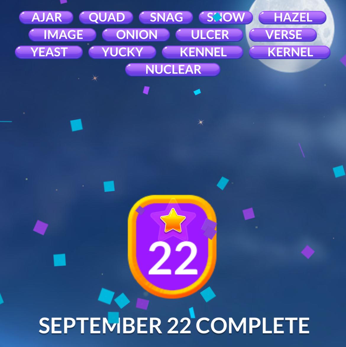 Word Stacks Daily Puzzle September 22 2025