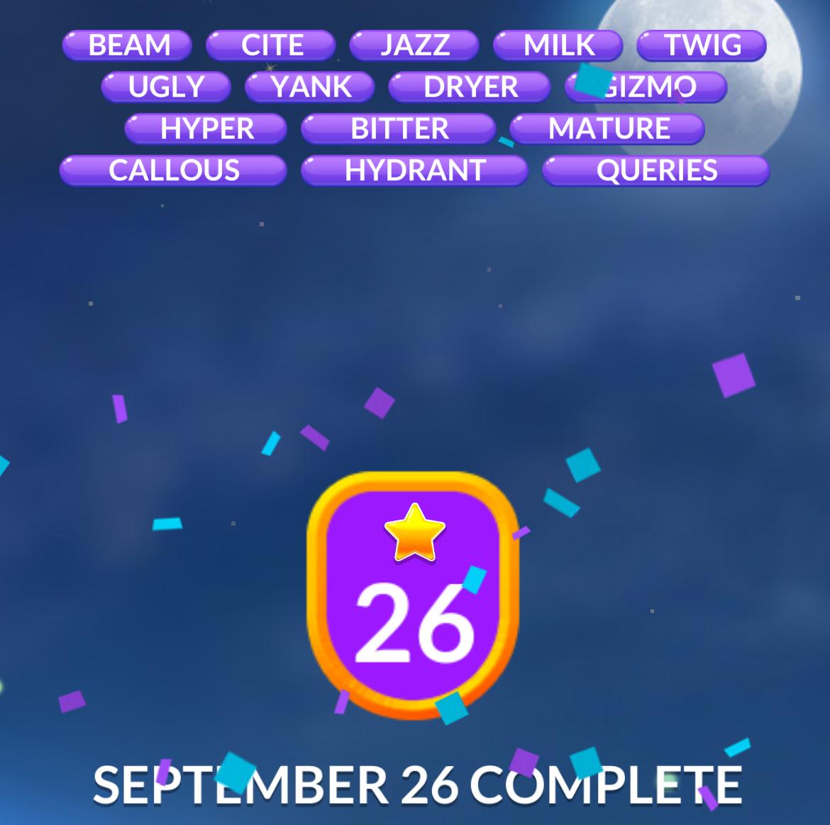 Word Stacks Daily Puzzle September 26 2025