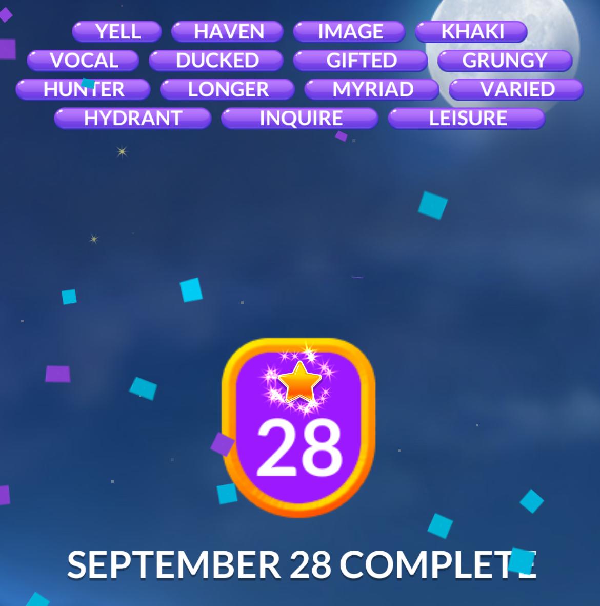 Word Stacks Daily Puzzle September 28 2025