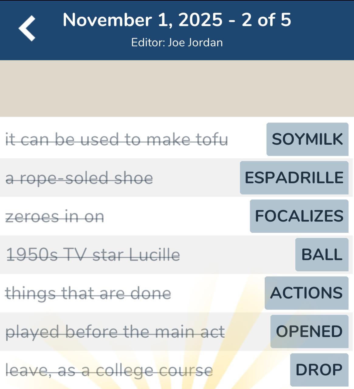 7 Little Words November 1 2025 2