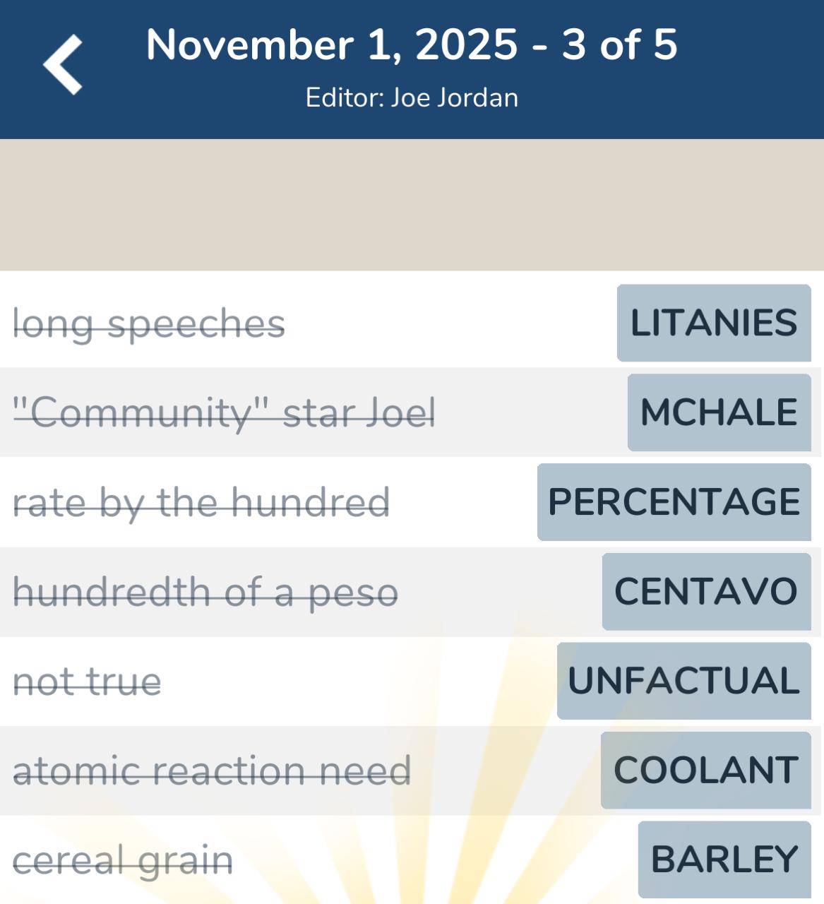 7 Little Words November 1 2025 3