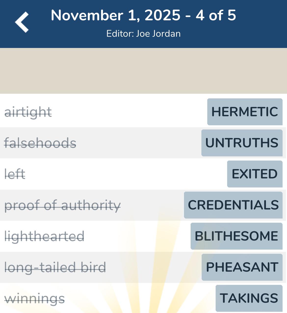 7 Little Words November 1 2025 4