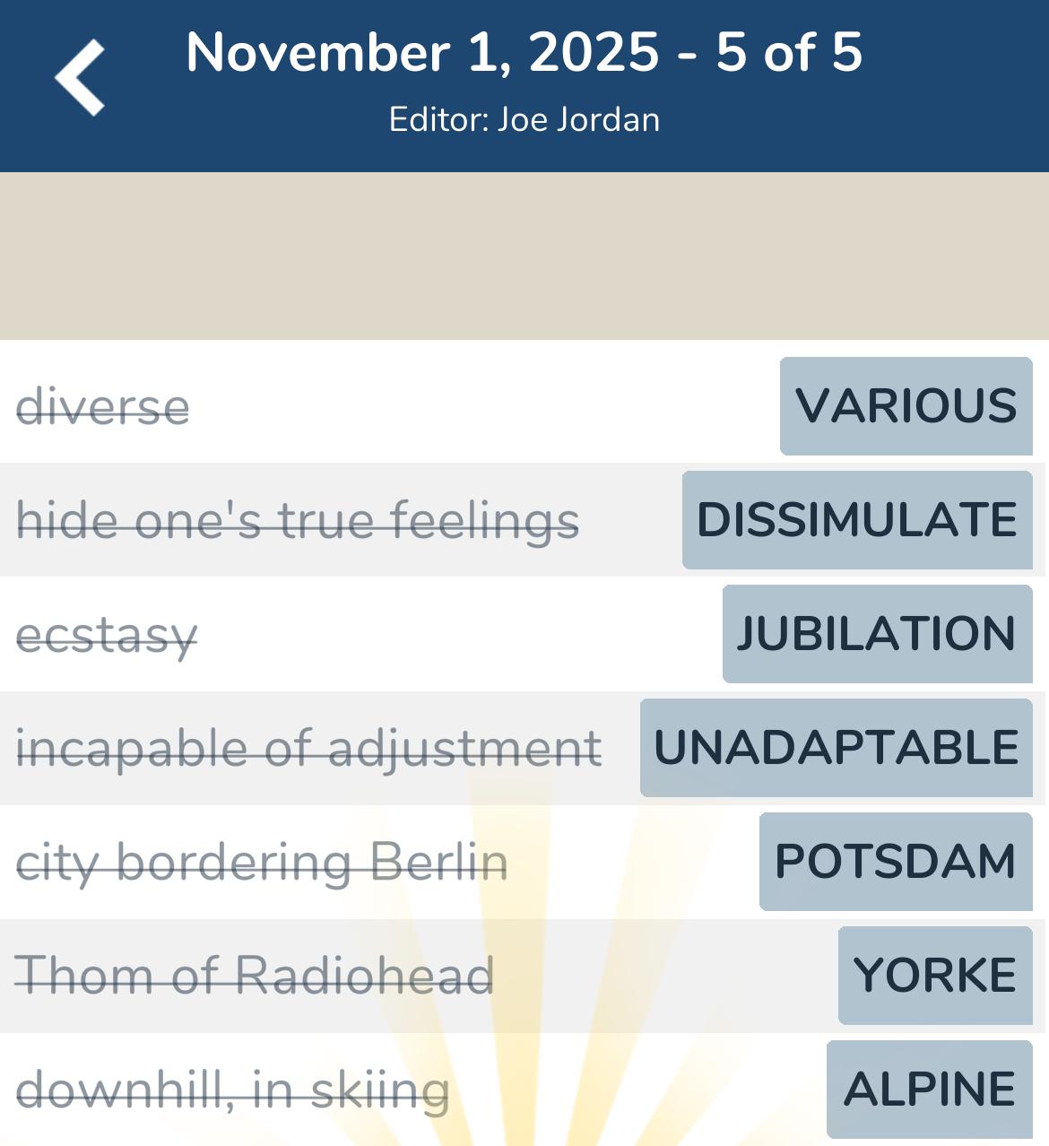 7 Little Words November 1 2025 5