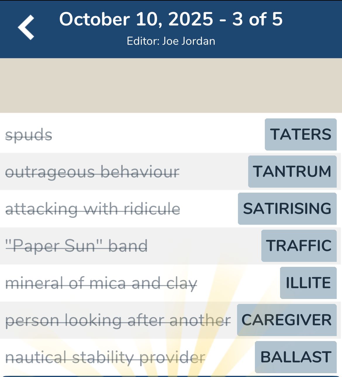 7 Little Words October 10 2025 3