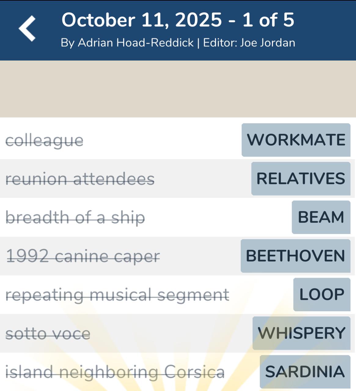 7 Little Words October 11 2025 1