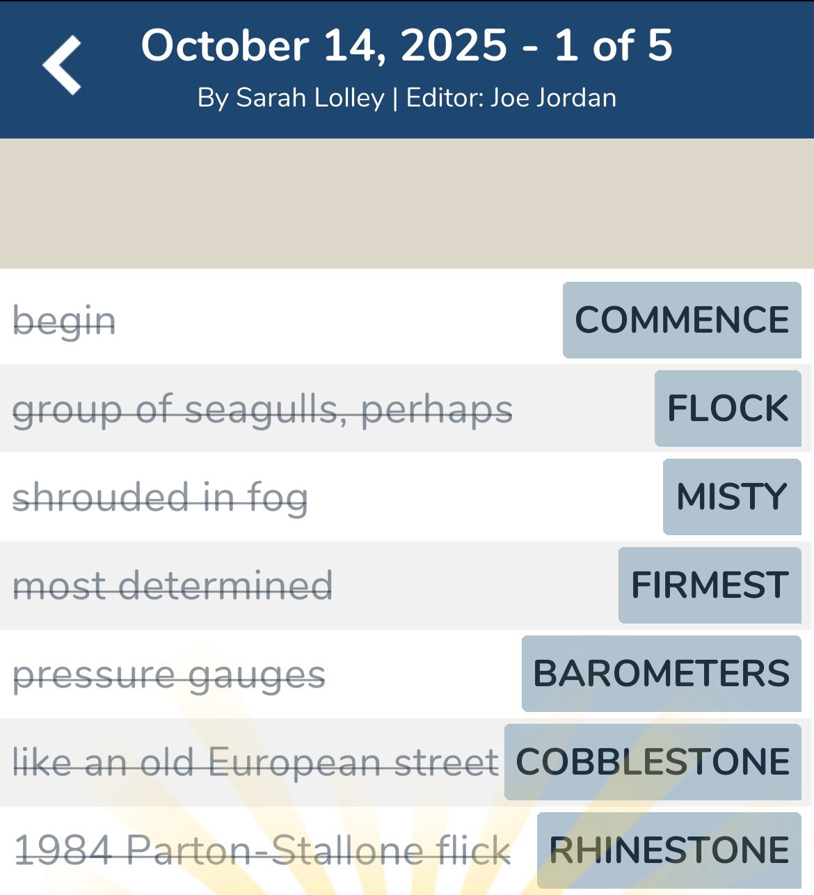 7 Little Words October 14 2025 1