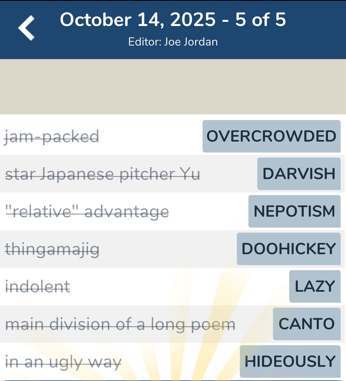 7 Little Words October 14 2025 5