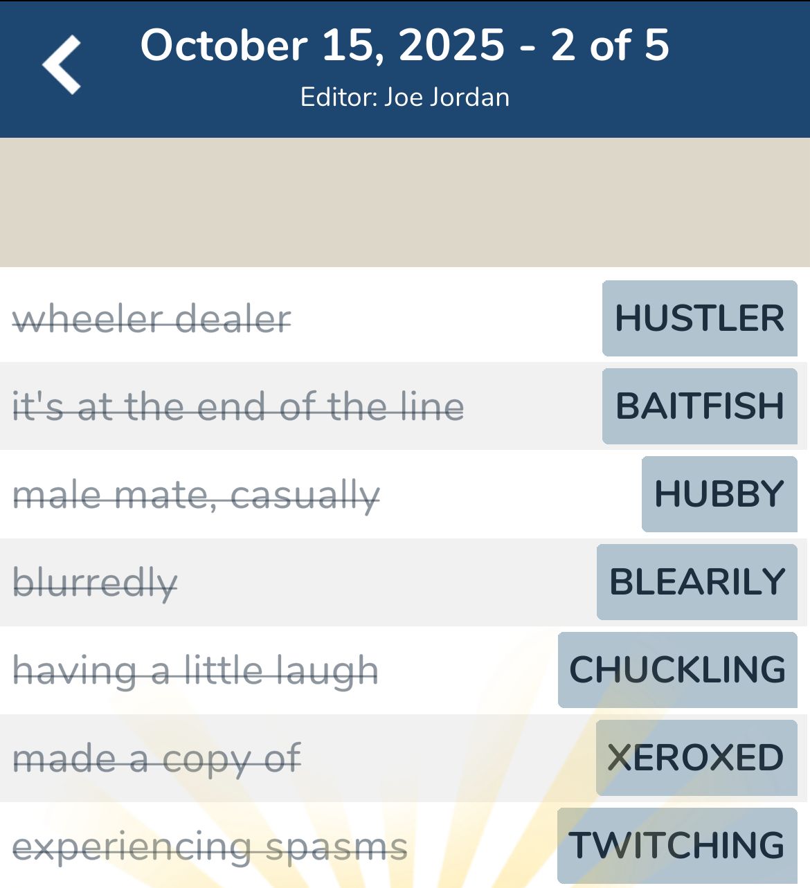 7 Little Words October 15 2025 2