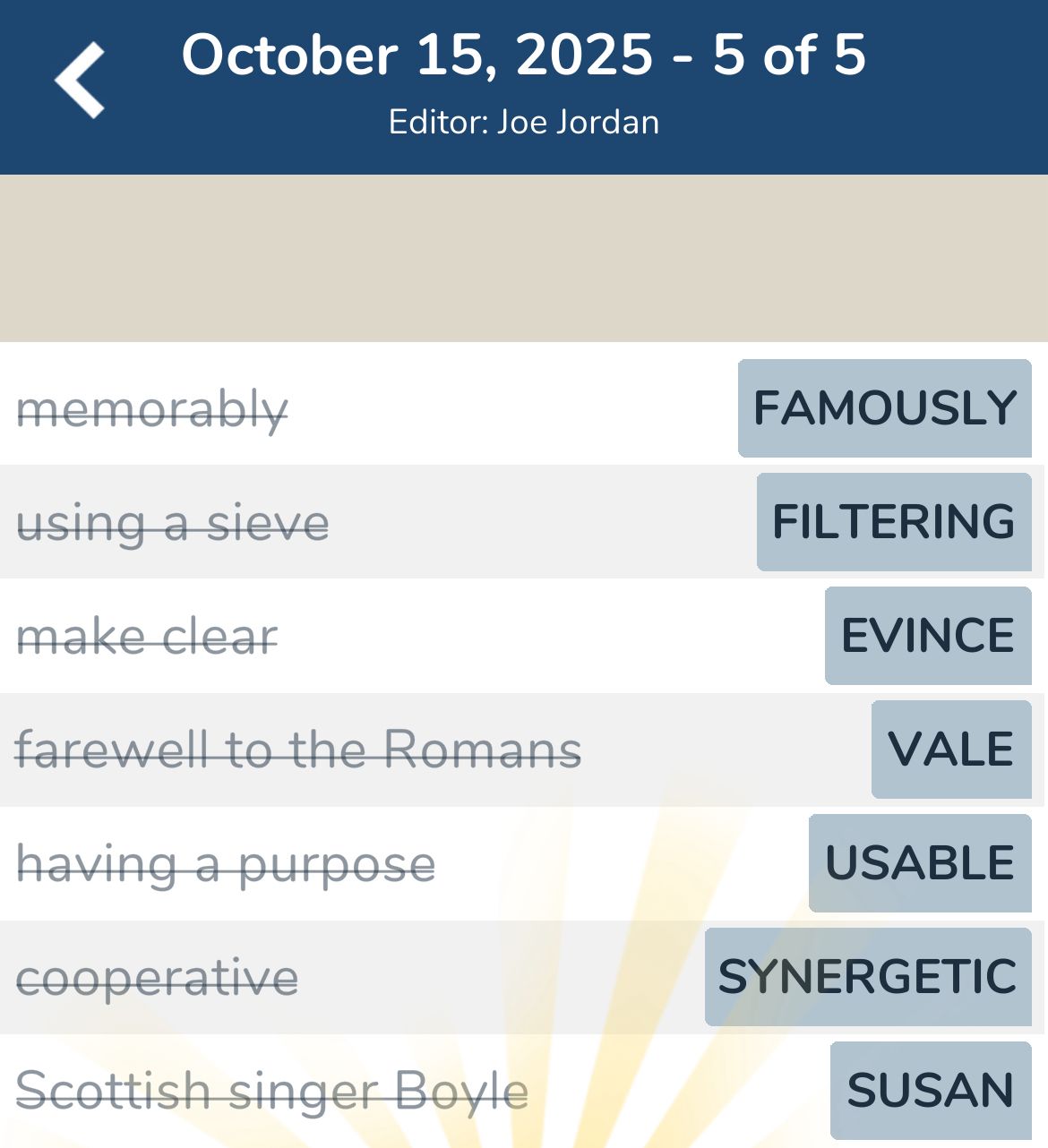 7 Little Words October 15 2025 5