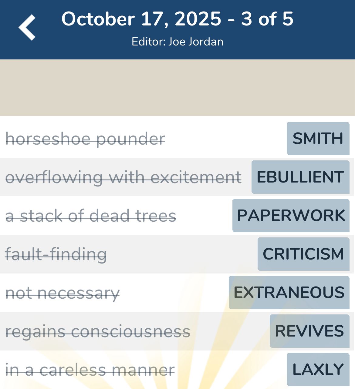 7 Little Words October 17 2025 3