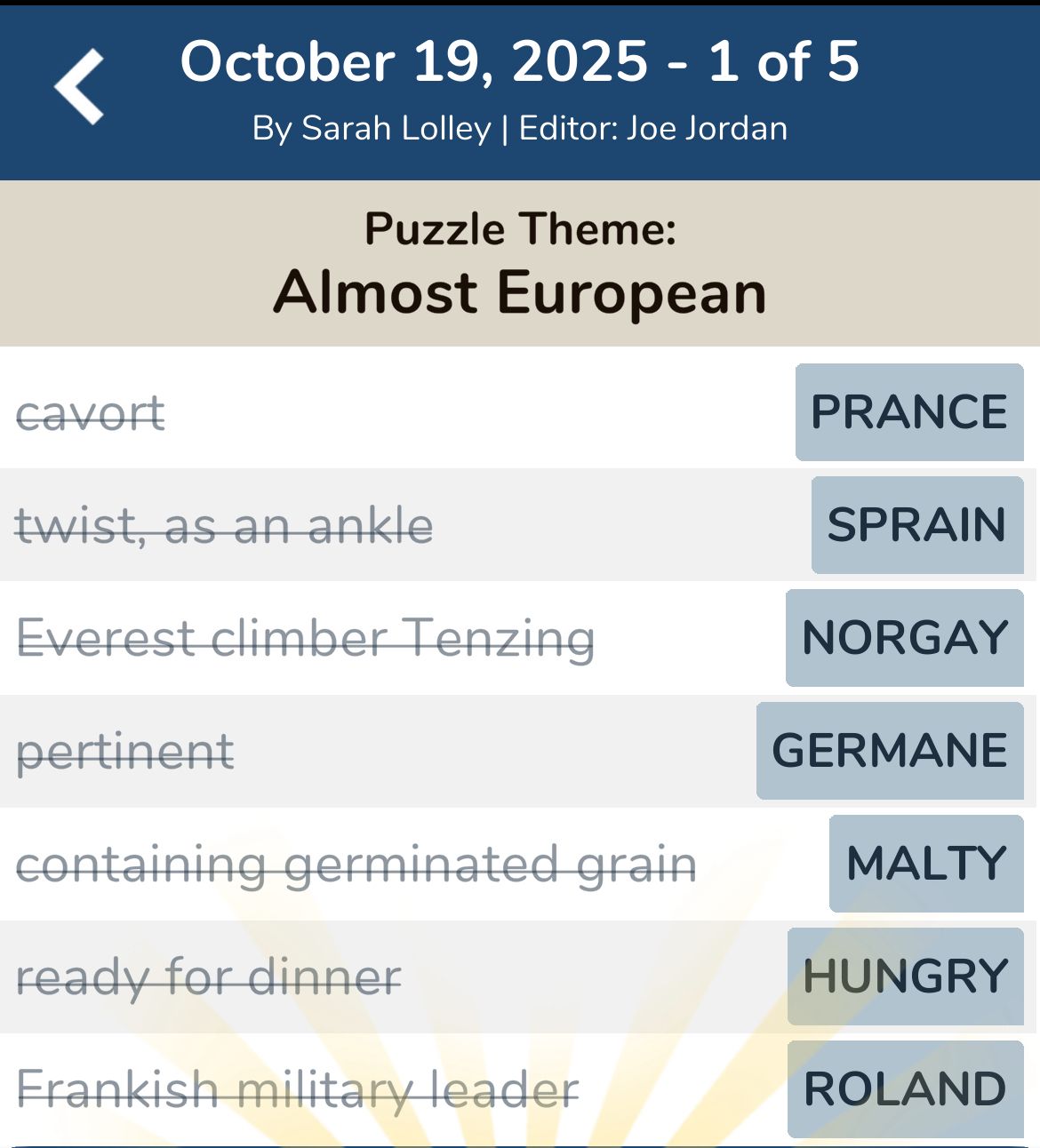 7 Little Words October 19 2025 1