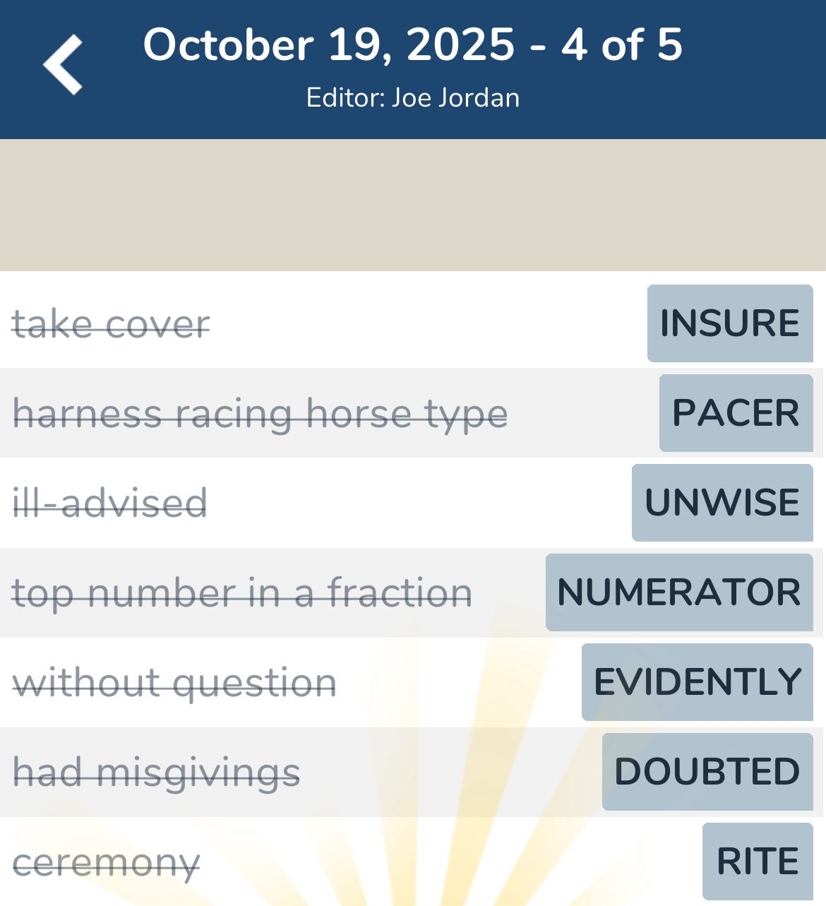 7 Little Words October 19 2025 4