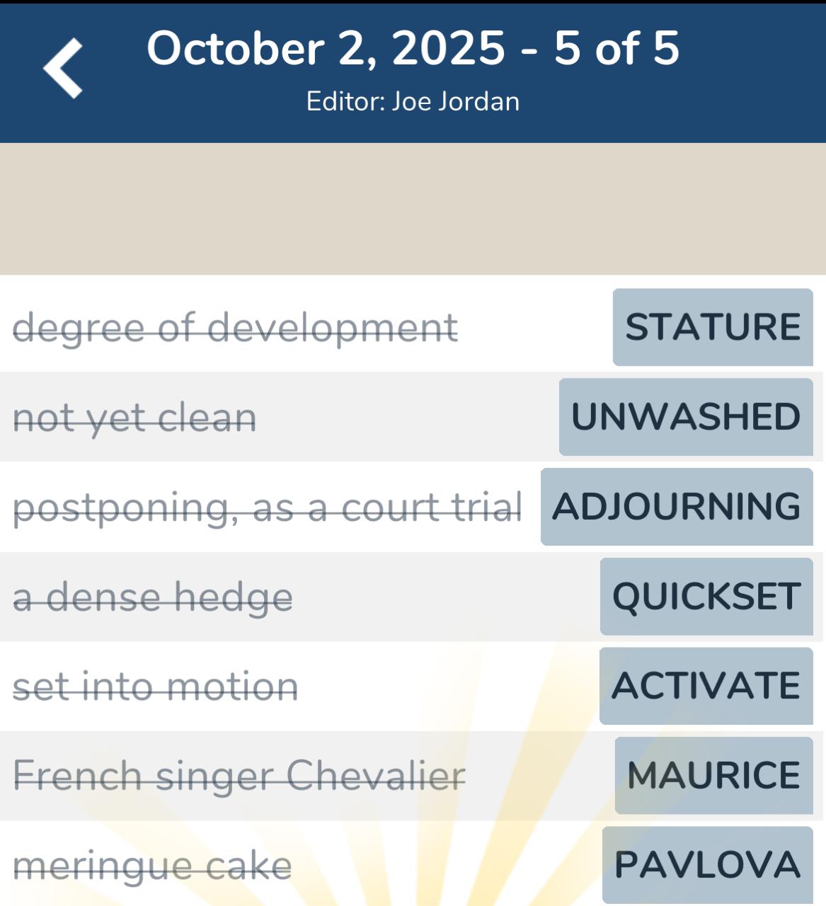 7 Little Words October 2 2025 5