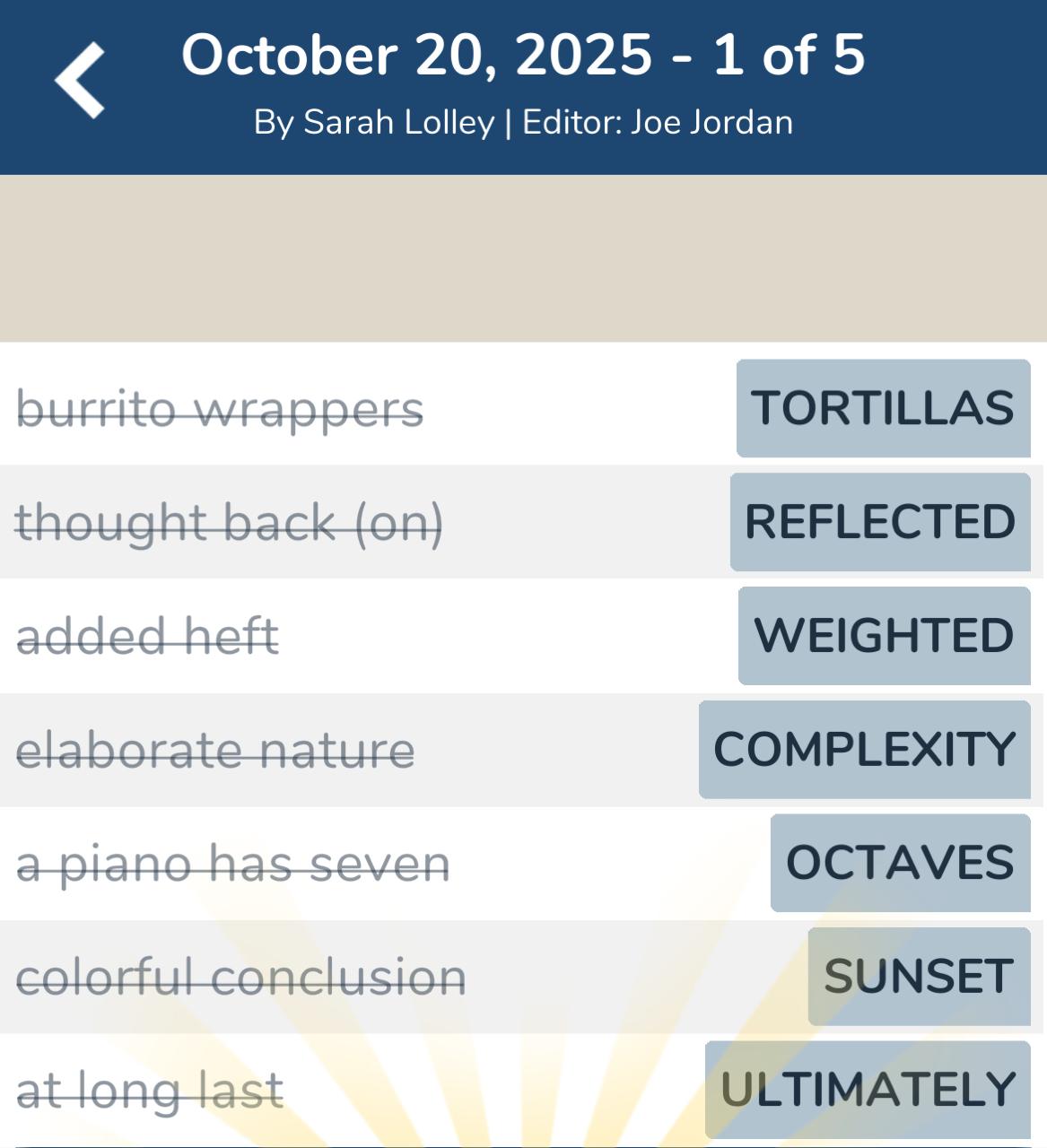 7 Little Words October 20 2025 1