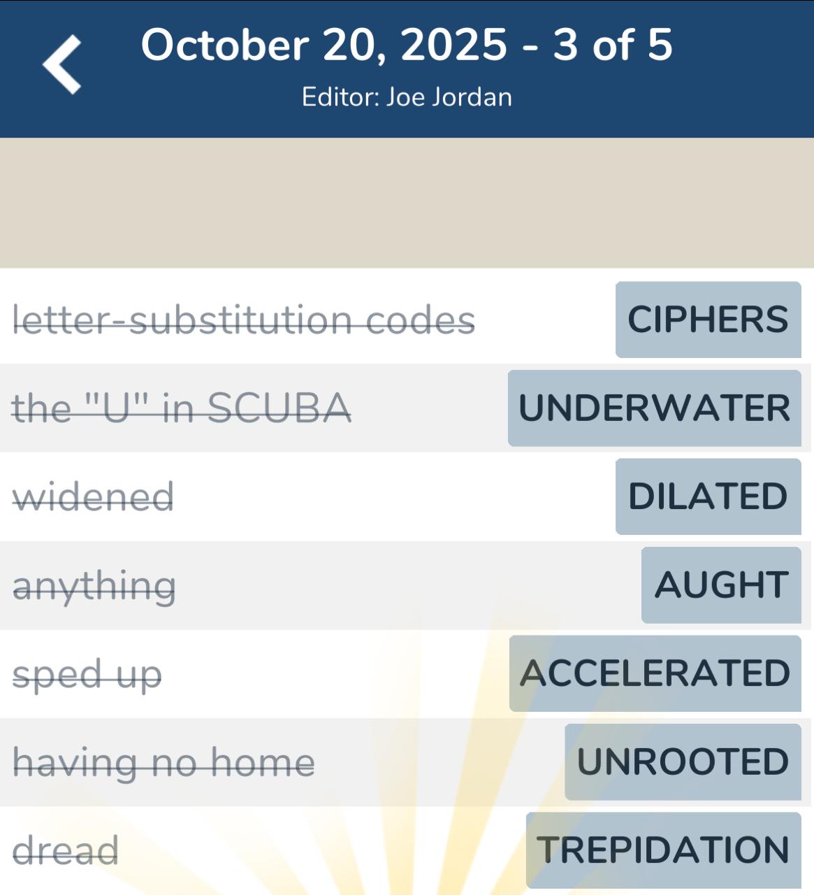 7 Little Words October 20 2025 3