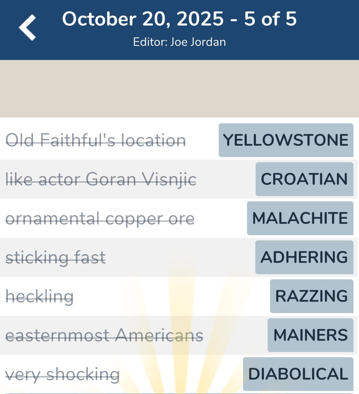 7 Little Words October 20 2025 5