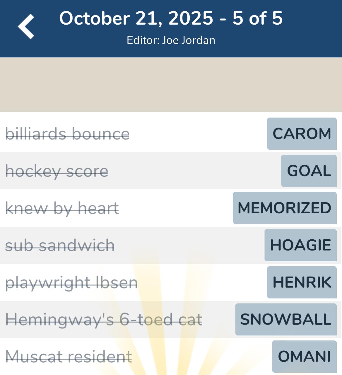 7 Little Words October 21 2025 5