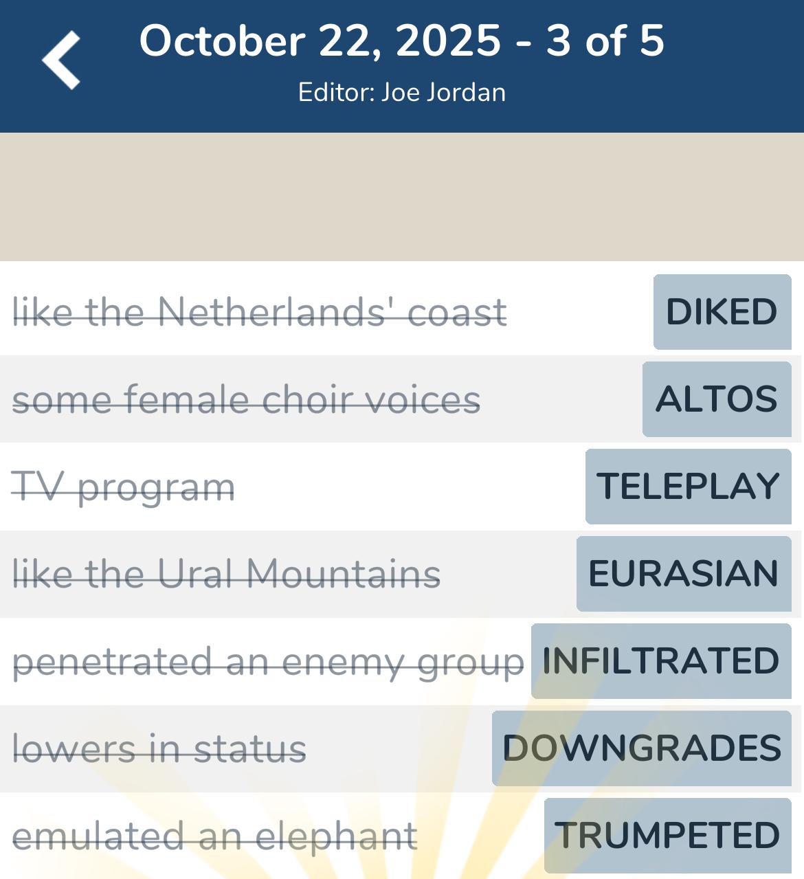 7 Little Words October 22 2025 3