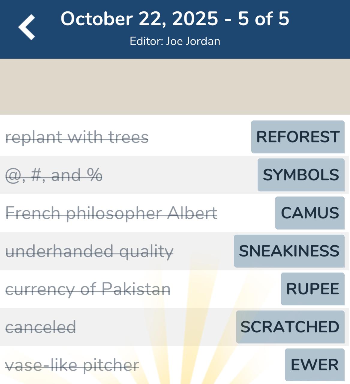 7 Little Words October 22 2025 5