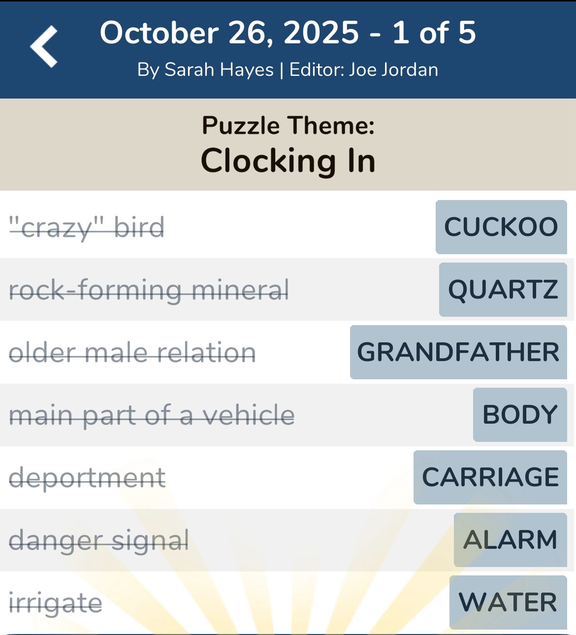 7 Little Words October 26 2025 1