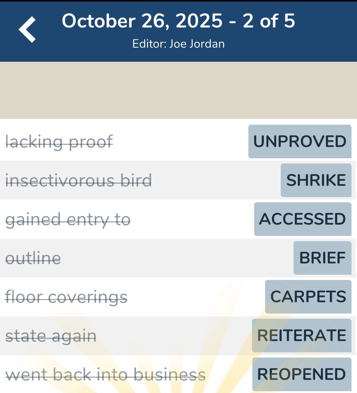 7 Little Words October 26 2025 2