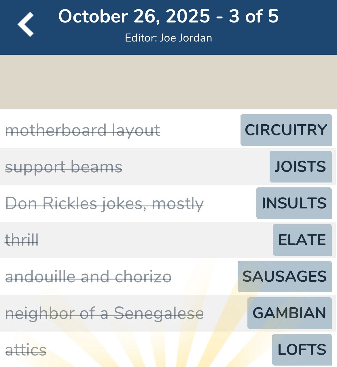 7 Little Words October 26 2025 3