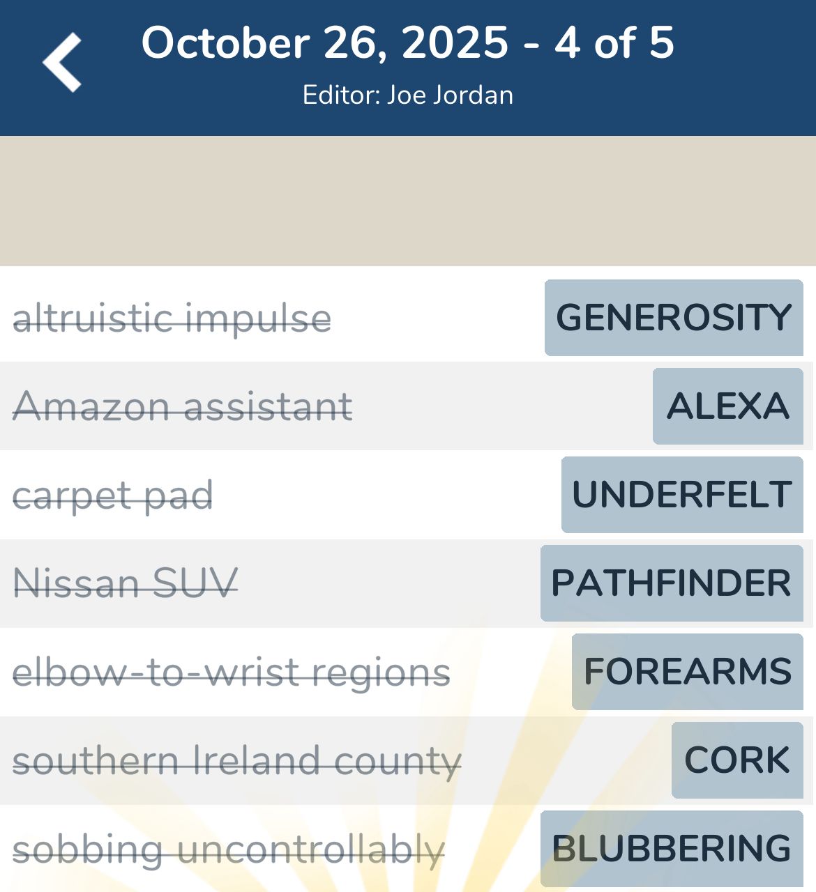 7 Little Words October 26 2025 4