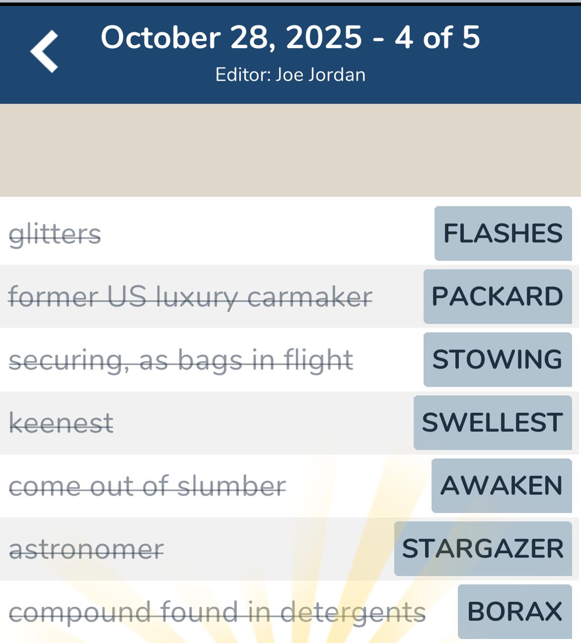 7 Little Words October 28 2025 4 7 Little Words October 28 2025 4