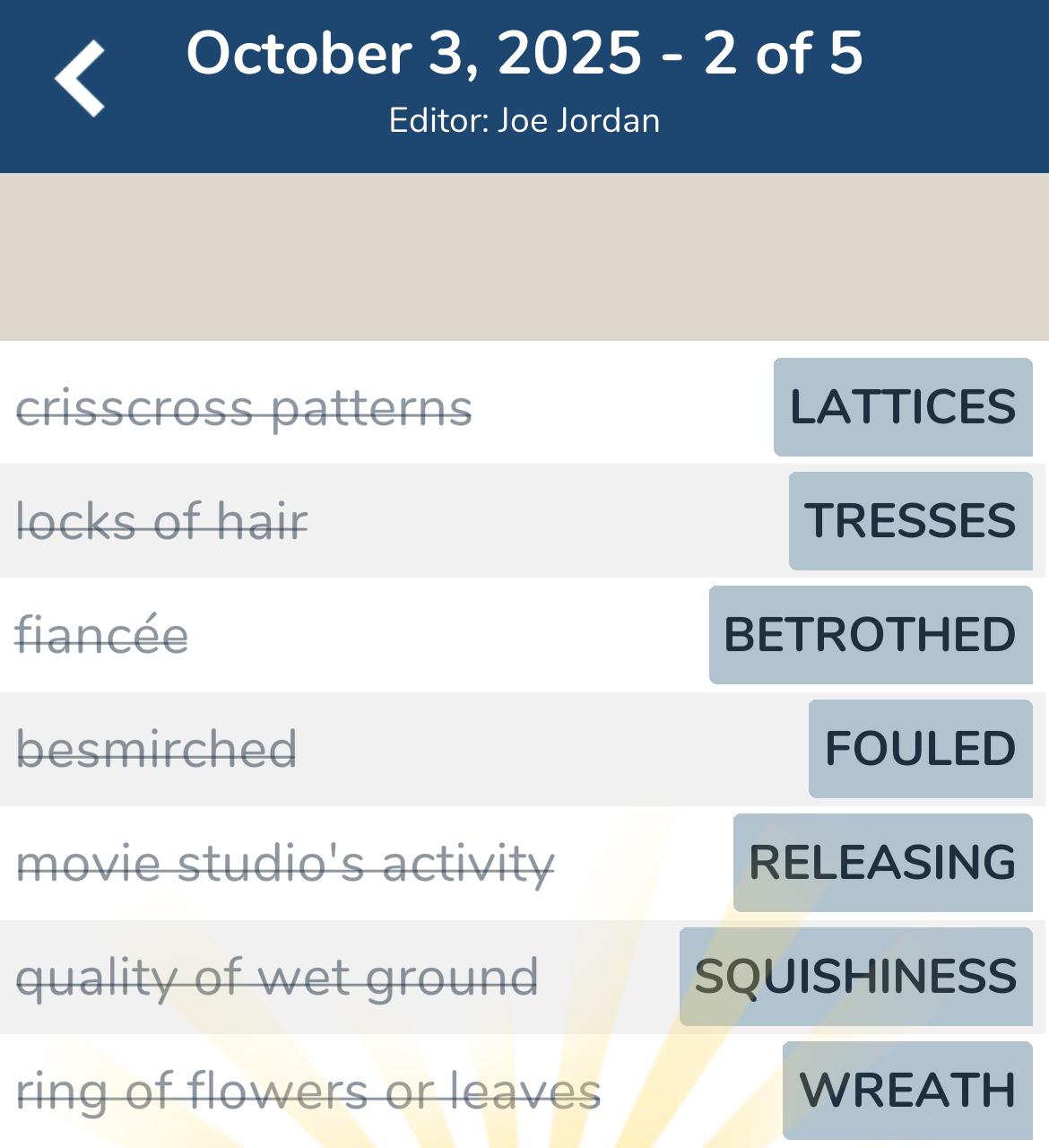 7 Little Words October 3 2025 2