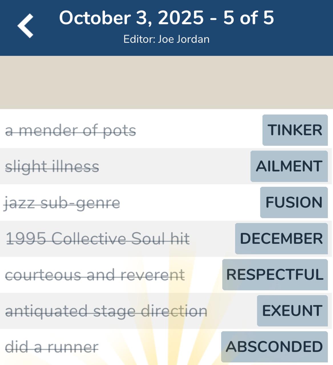 7 Little Words October 3 2025 5